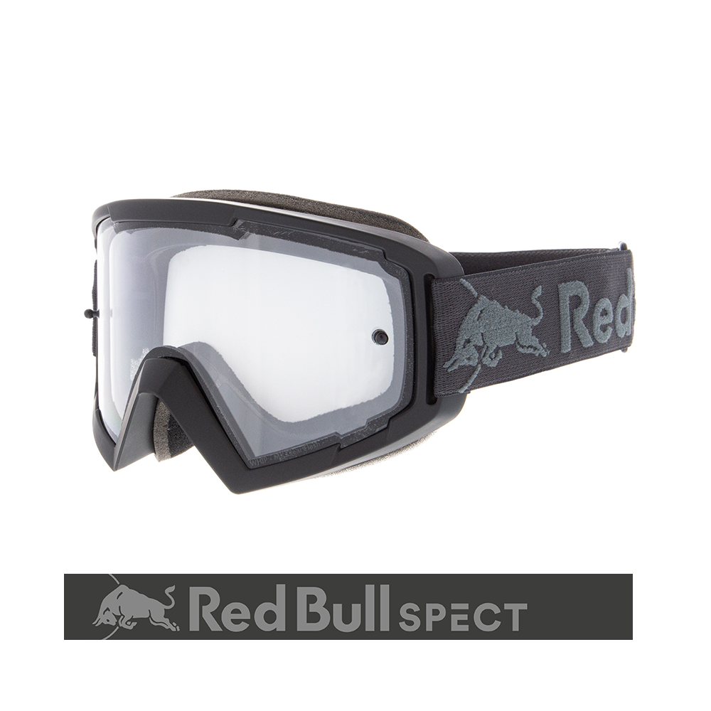red bull goggle strap Red Bull Spect Whip MX Goggles Matte Black Frame - Grey Strap