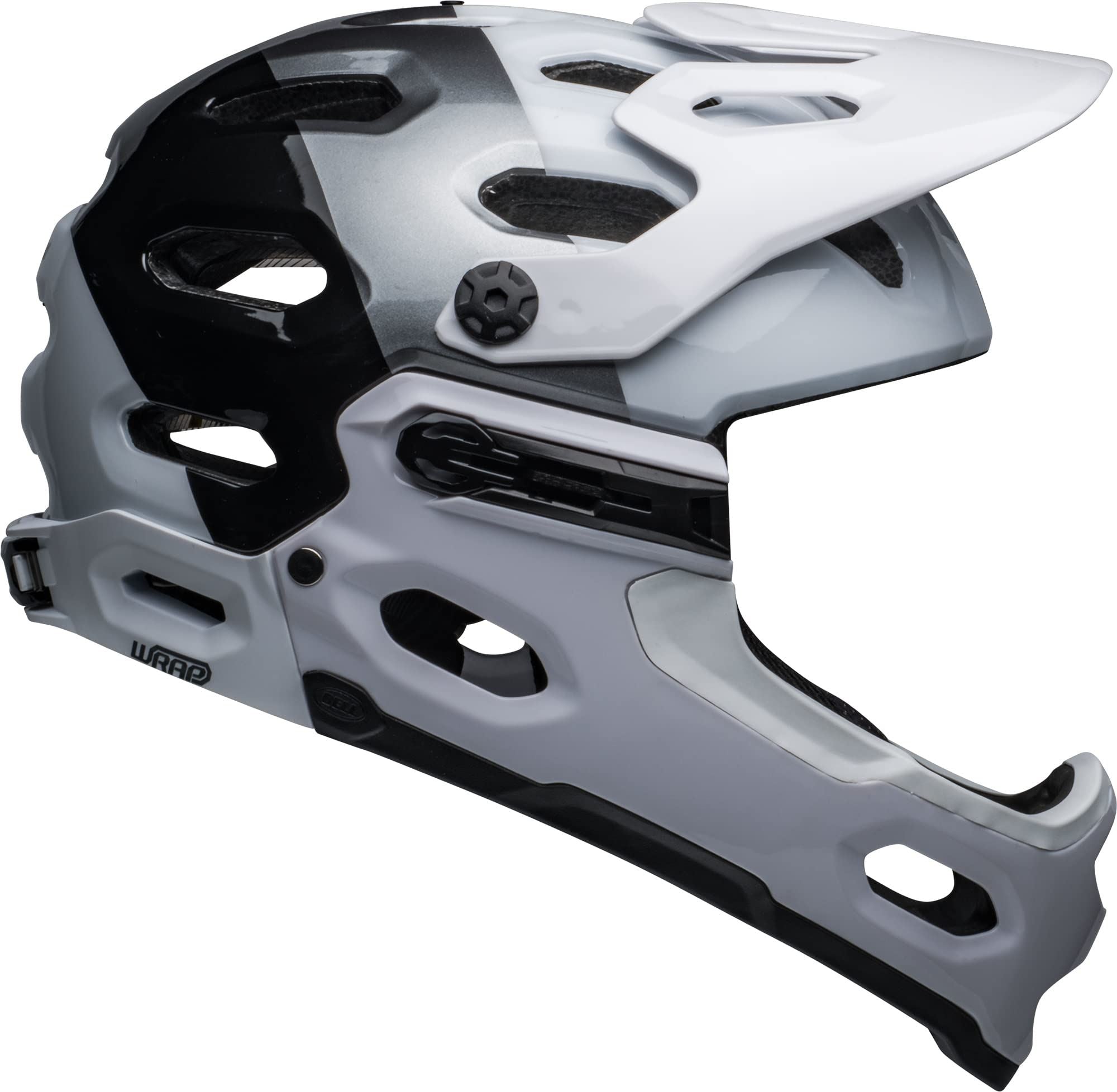bell super 3r mountain bike helmet - mips Bell Super 3R MIPS Adult Mountain Bike Helmet - Downdraft Gloss White/Black