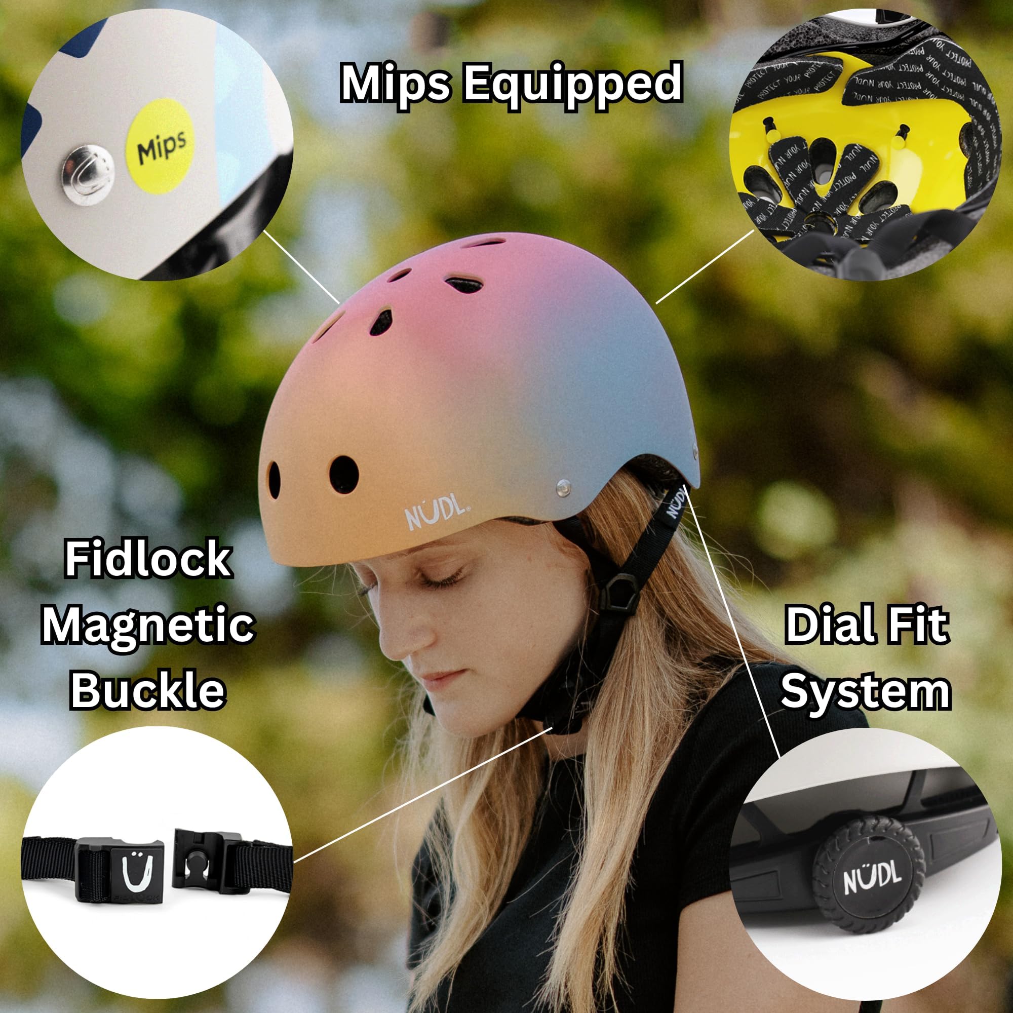 bike helmet kids magnetic NÜDL Youth Kids MIPS Bike Helmet For Boys, Girls, Teens & Children Roar
